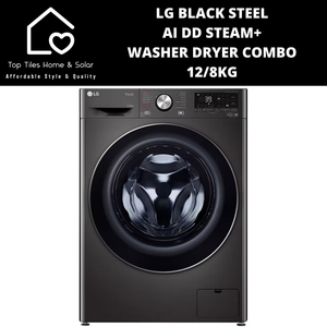 LG Black Steel AI DD Steam+ Washer Dryer Combo - 12/8kg