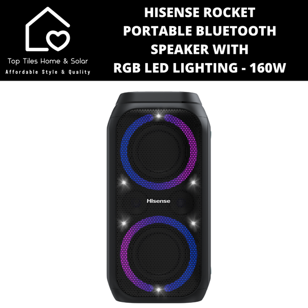 Hisense Rocket Portable Bluetooth Speaker With RGB LED Lighting - 160W