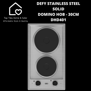 Defy Stainless Steel Solid Domino Hob - 30cm DHD401