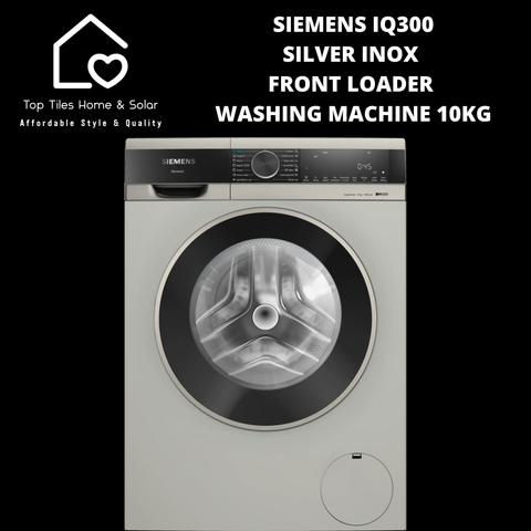 Siemens iQ300 - Silver Inox Front Loader Washing Machine - 10kg