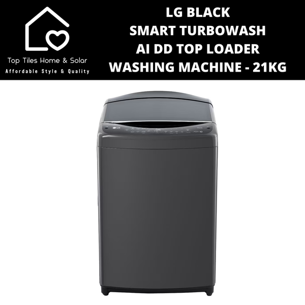 LG Black Smart TurboWash AI DD Top Loader Washing Machine - 21kg