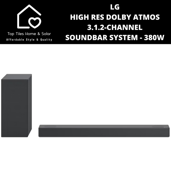 LG High Res Dolby Atmos 3.1.2-Channel Soundbar System - 380W