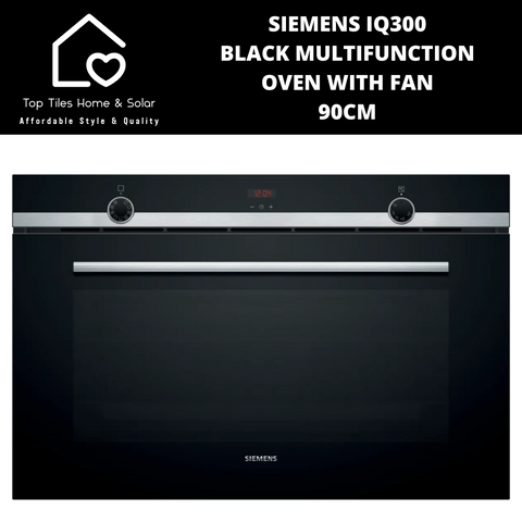 Siemens iQ300 - Black Multifunction Oven with Fan - 90cm