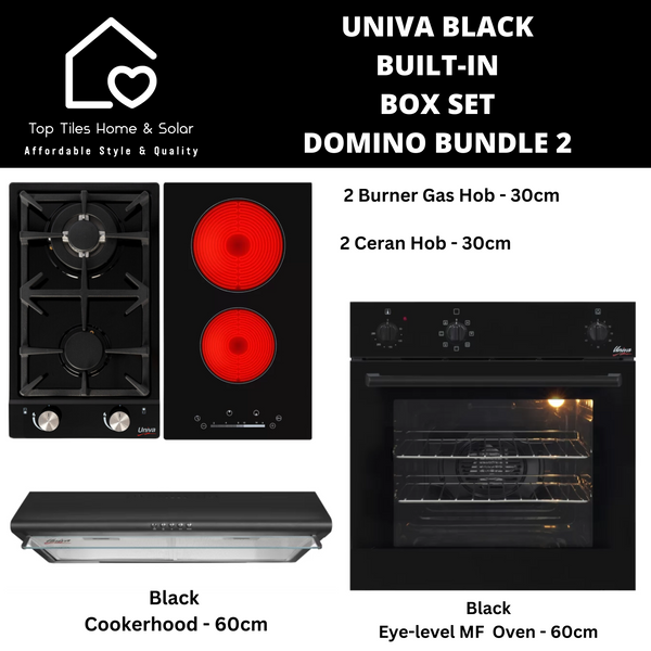 Univa Black Built-in Box Set - Domino Bundle 2