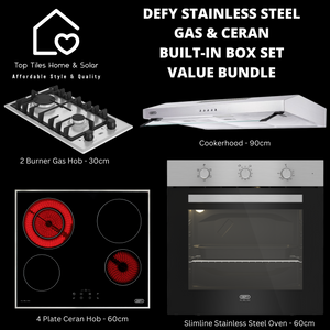 Defy Stainless Steel Ceran & Gas Built-in Box Set - Value Bundle 2