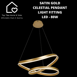 Satin Gold Celestial Pendant Light Fitting - LED 80W