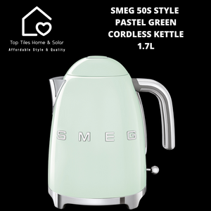 Smeg 50s Style Pastel Green Cordless Kettle - 1.7L