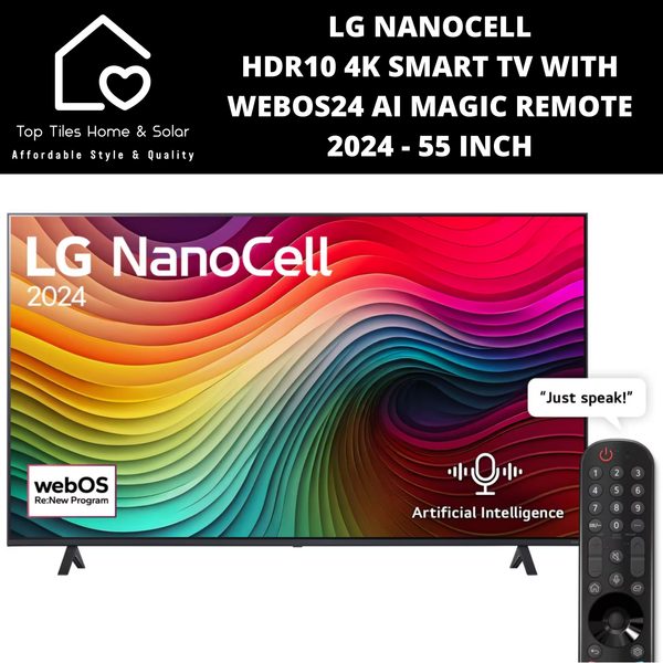 LG NanoCell HDR10 4K Smart TV with webOS24 AI Magic Remote 2024 - 55 Inch