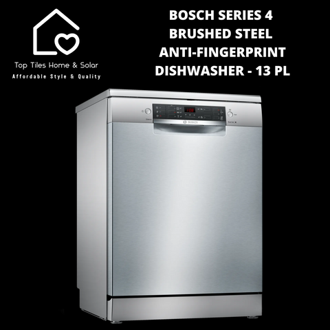 Bosch Series 4 - Brushed Steel Anti-Fingerprint Dishwasher - 13 Place Setting