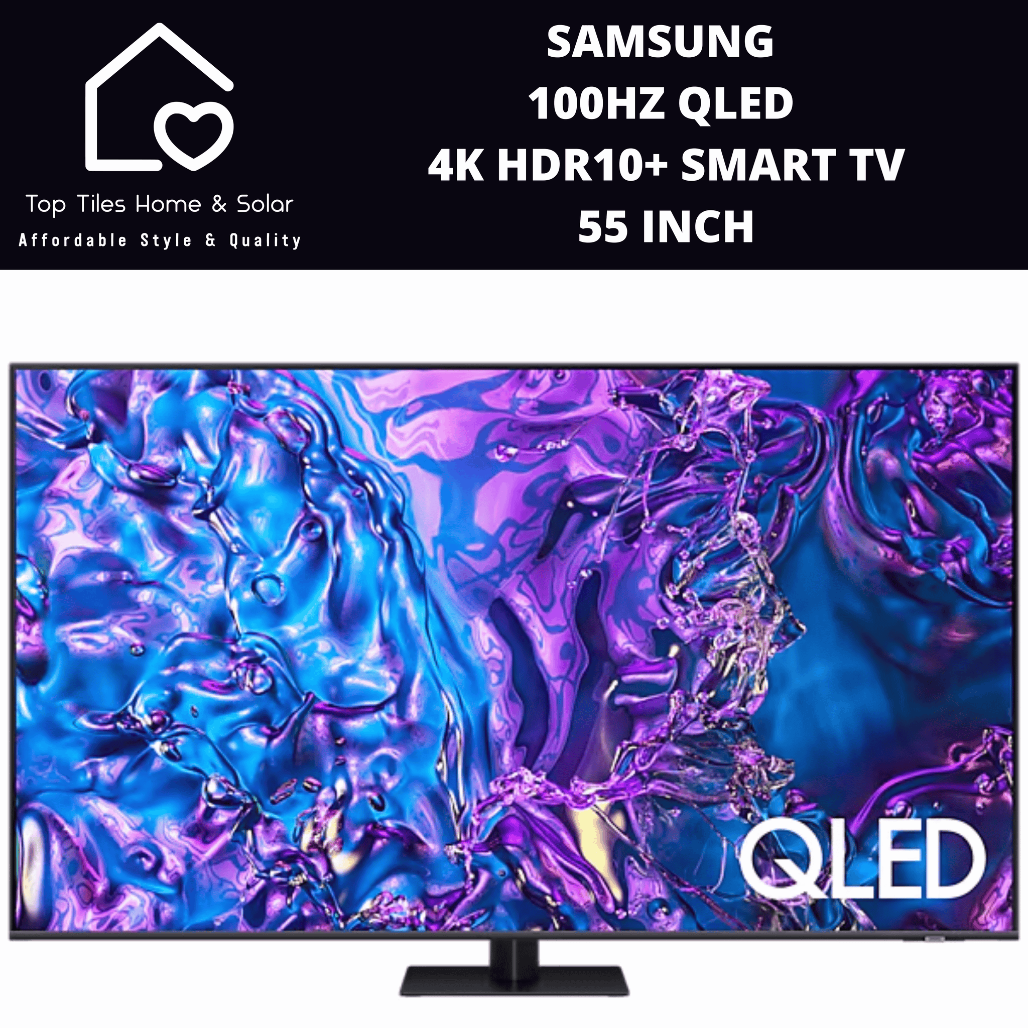 Samsung 100Hz QLED 4K HDR10+ Smart TV - 55 Inch