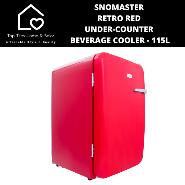 SnoMaster Retro Red Under-Counter Beverage Cooler - 115L