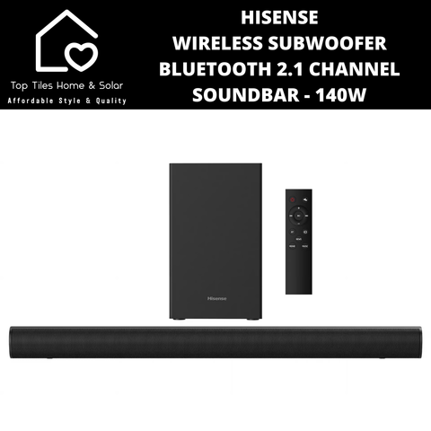 Hisense Wireless Subwoofer Bluetooth 2.1 Channel Soundbar - 140W