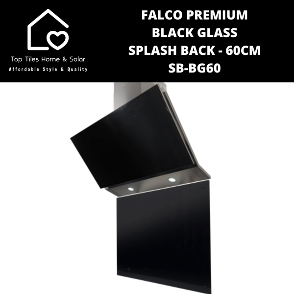 Falco Premium Black Glass Splash Back - 60cm SB-BG60