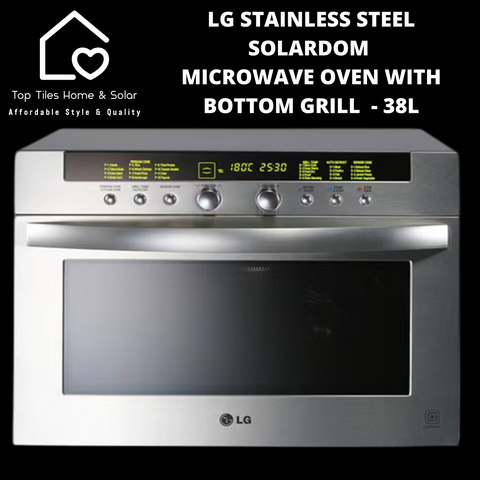 LG Stainless Steel SolarDom Microwave Oven with Bottom Grill  - 38L