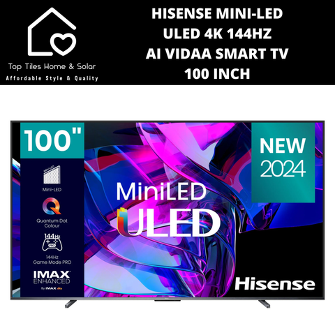 Hisense Mini-LED ULED 4K 144Hz AI VIDAA Smart TV - 100 Inch