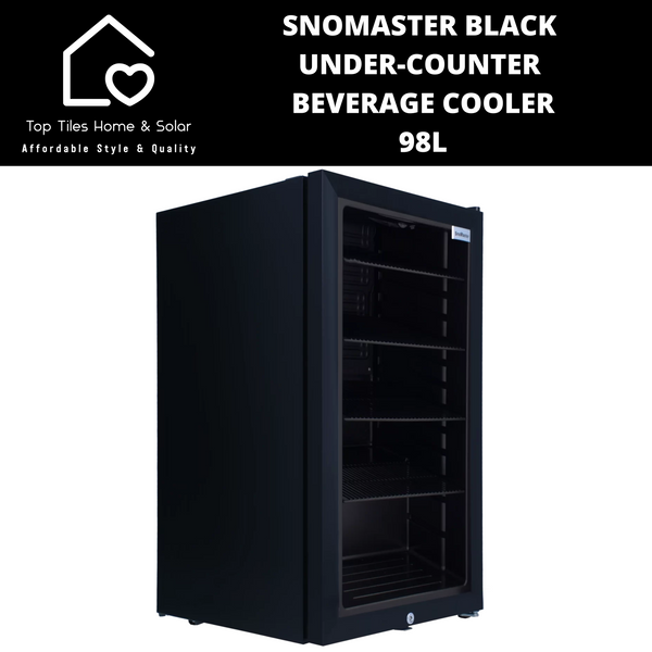 SnoMaster Black Under-Counter Beverage Cooler - 98L