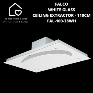 Falco White Glass Ceiling Extractor - 110cm FAL-100-38WH