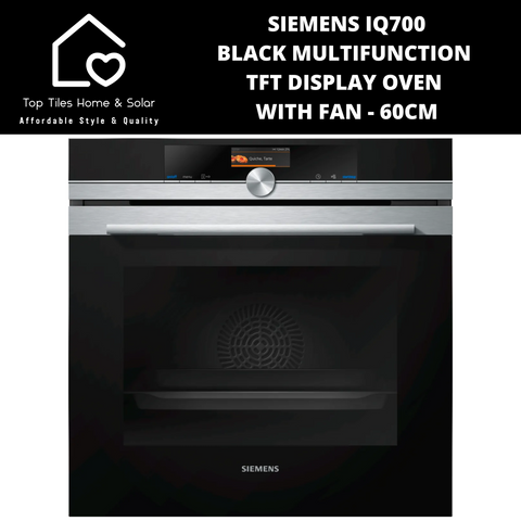 Siemens iQ700 - Black Multifunction TFT Display Oven with Fan - 60cm