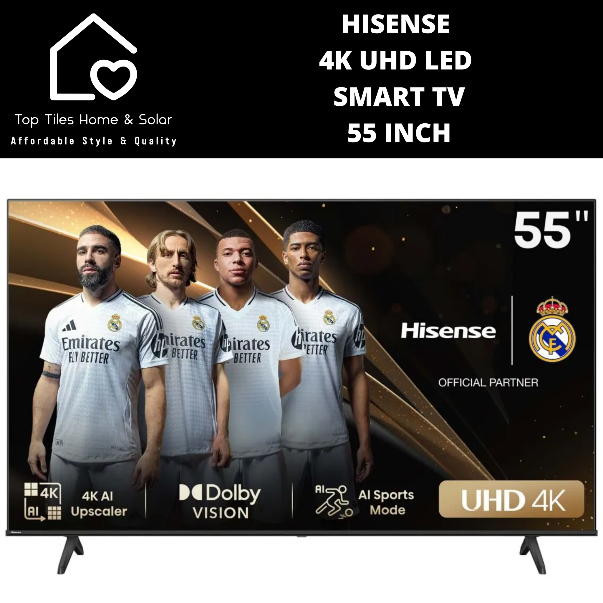 Hisense 4K UHD LED Smart TV - 55 Inch