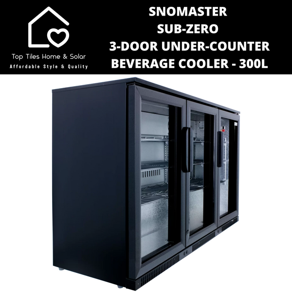 SnoMaster Sub-Zero 3-Door Under-Counter Beverage Cooler - 300L