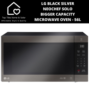 LG Black Silver NeoChef Solo Bigger Capacity Microwave Oven - 56L