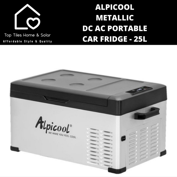 AlpiCool Metallic DC AC Portable Car Fridge - 25L