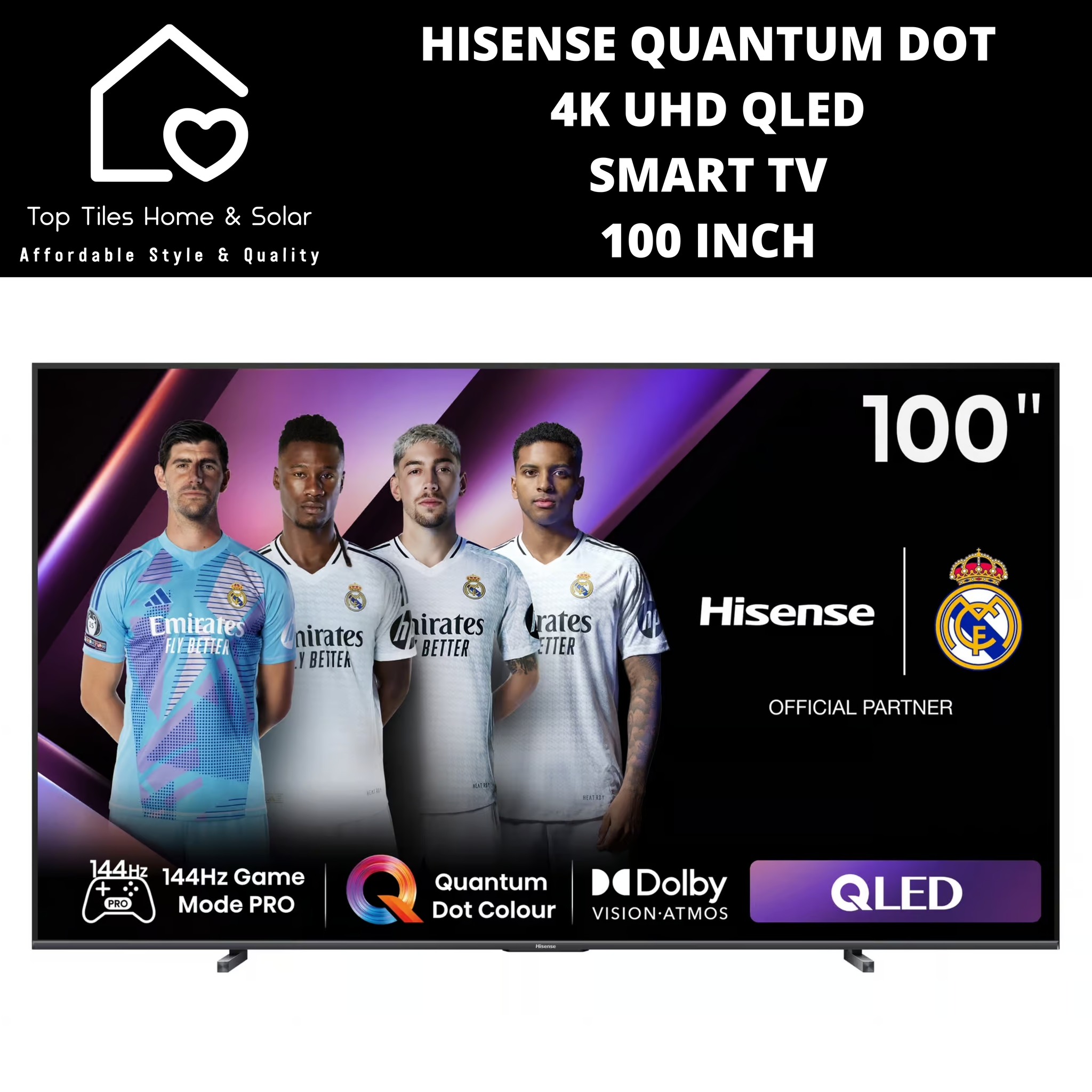 Hisense Quantum Dot 4K UHD QLED Smart TV - 100 Inch