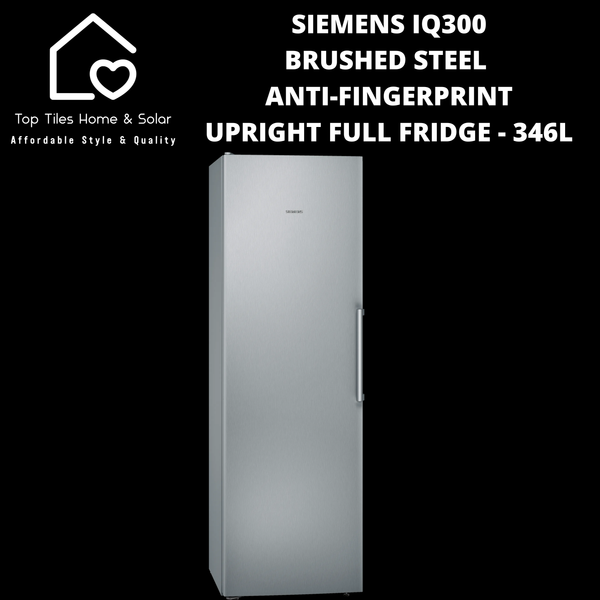 Siemens iQ300 Brushed Steel Anti-Fingerprint Upright Full Fridge - 346L