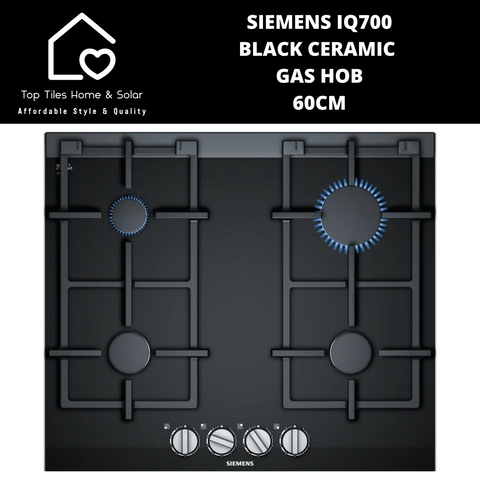 Siemens iQ700 - Black Ceramic Gas Hob - 60cm