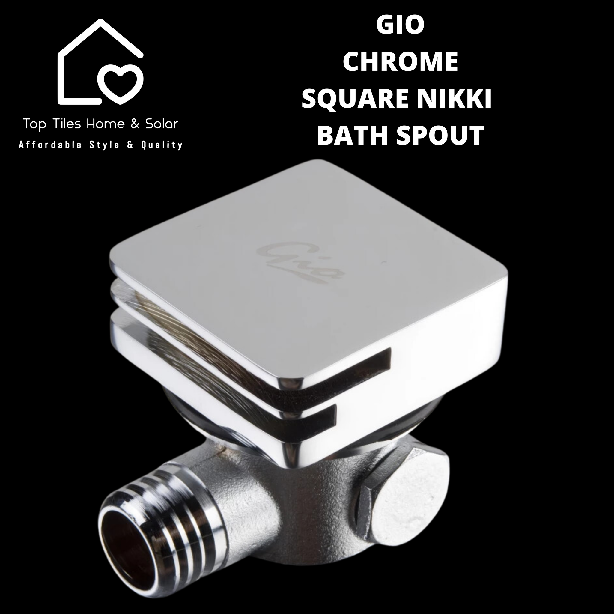 Gio Chrome Square Nikki Bath Spout