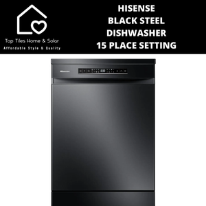 Hisense Black Steel Dishwasher - 15 Place Setting