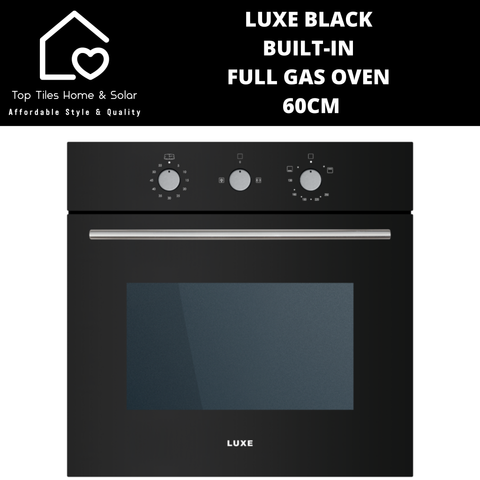 Luxe Black Built-in Full Gas Oven - 60cm