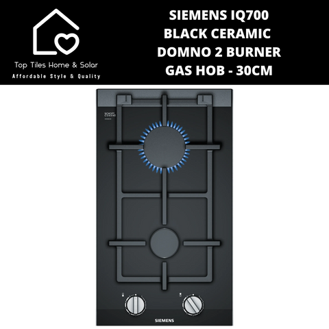 Siemens iQ700 - Black Ceramic Domno 2 Burner Gas Hob - 30cm