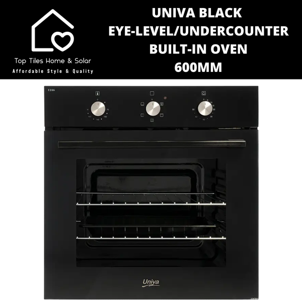 Univa Black Eye-level/Undercounter Built-in oven - 600mm