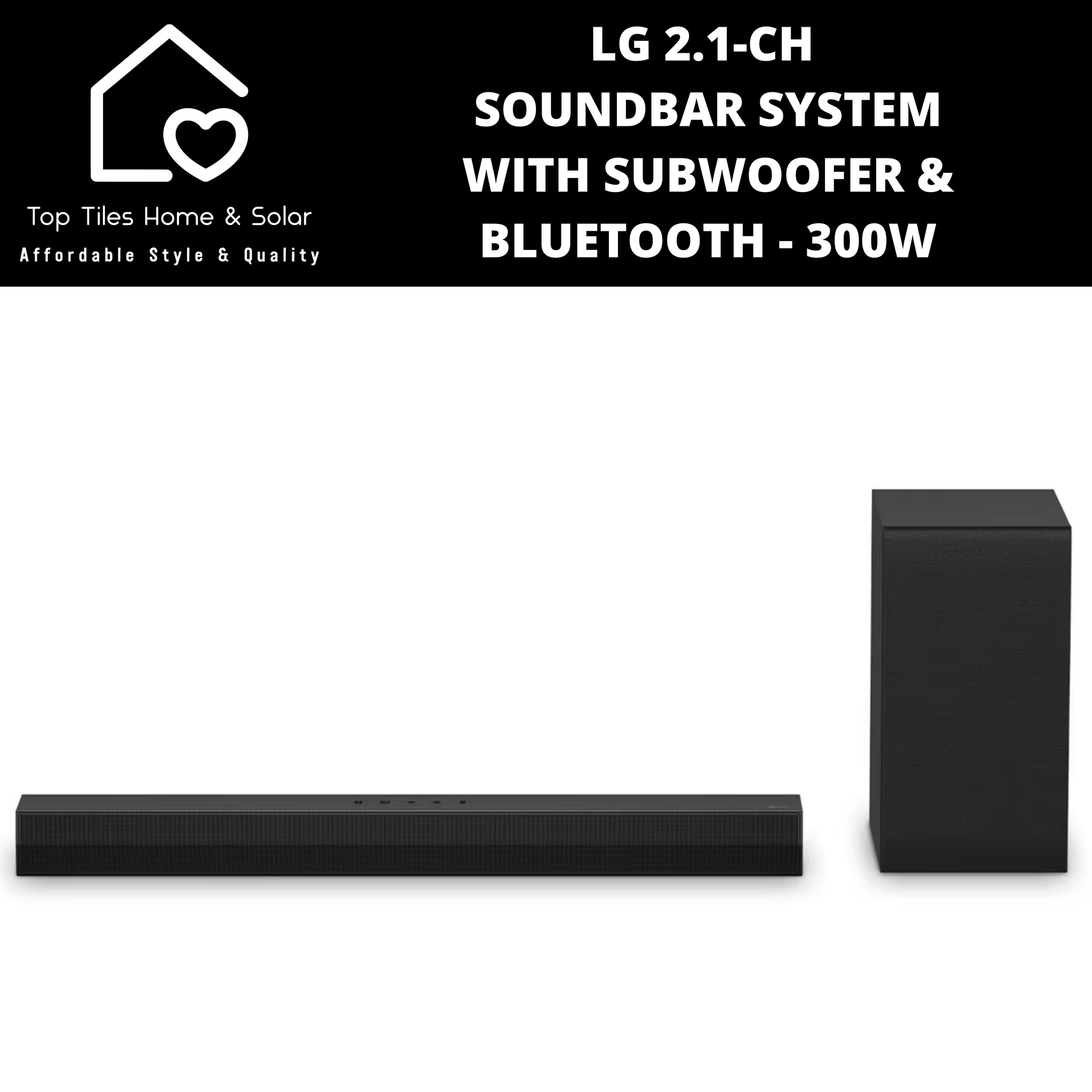 LG 2.1-Ch Soundbar System with Subwoofer & Bluetooth - 300W