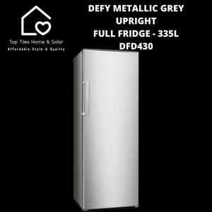 Defy Metallic Grey Upright Full Fridge - 335L DFD430