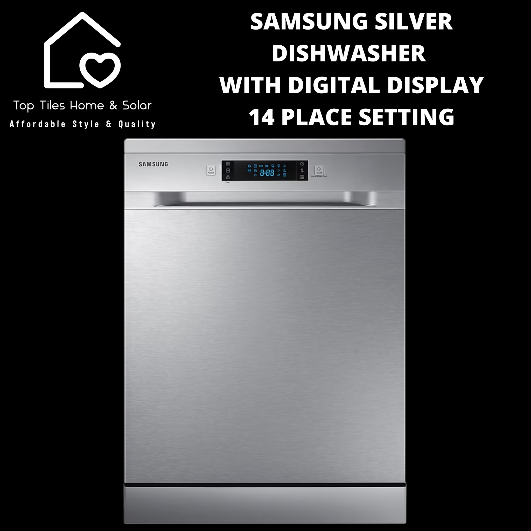 Samsung Silver Dishwasher with Digital Display - 14 Place Setting