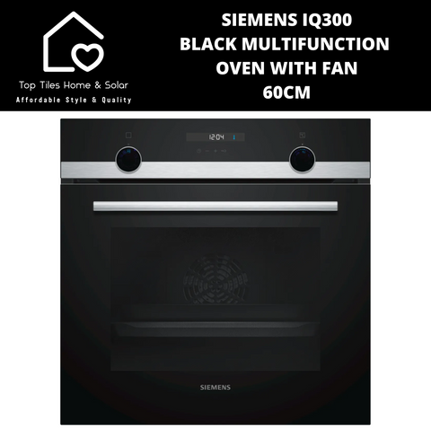 Siemens iQ300 - Black Multifunction Oven with Fan - 60cm