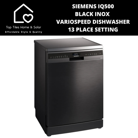 Siemens iQ500 - Black Inox VarioSpeed Dishwasher - 13 Place Setting