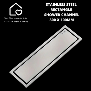 Stainless Steel Rectangle Shower Channel - 300 x 100mm