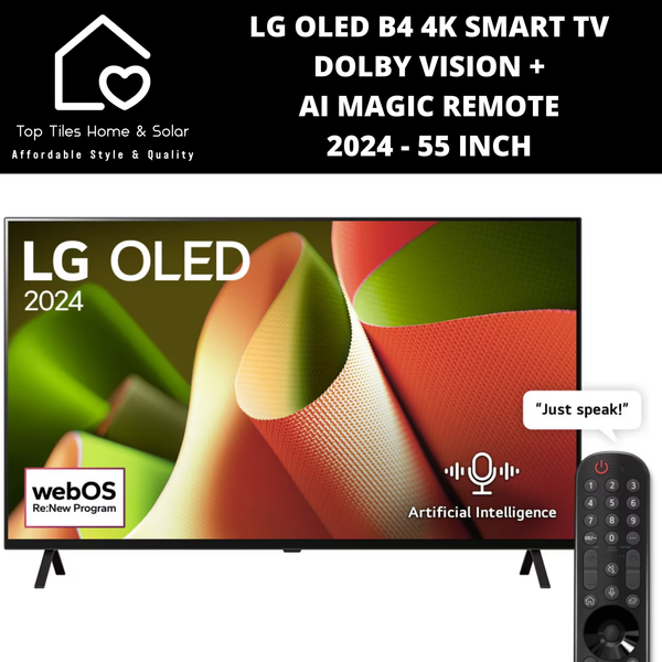 LG OLED B4 4K Smart TV Dolby Vision + AI Magic Remote 2024 - 55 Inch