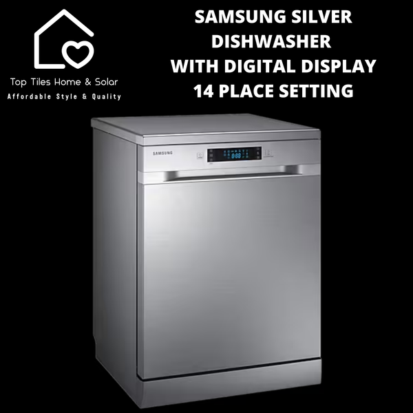 Samsung Silver Dishwasher with Digital Display - 14 Place Setting