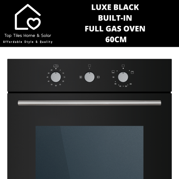 Luxe Black Built-in Full Gas Oven - 60cm