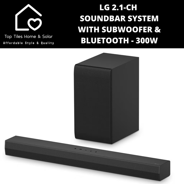 LG 2.1-Ch Soundbar System with Subwoofer & Bluetooth - 300W