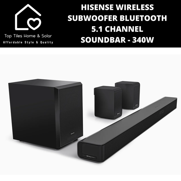 Hisense Wireless Subwoofer Bluetooth 5.1 Channel Soundbar - 340W