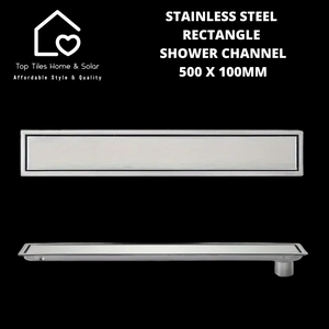 Stainless Steel Rectangle Shower Channel - 500 x 100mm