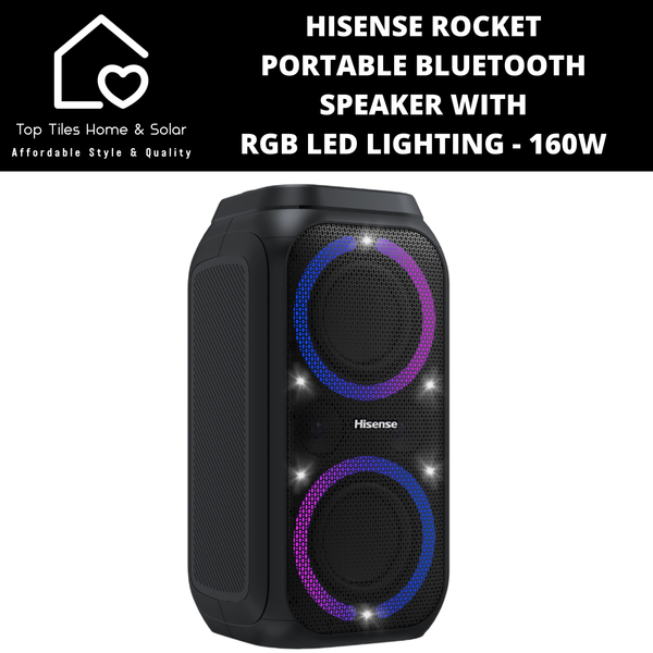 Hisense Rocket Portable Bluetooth Speaker With RGB LED Lighting - 160W