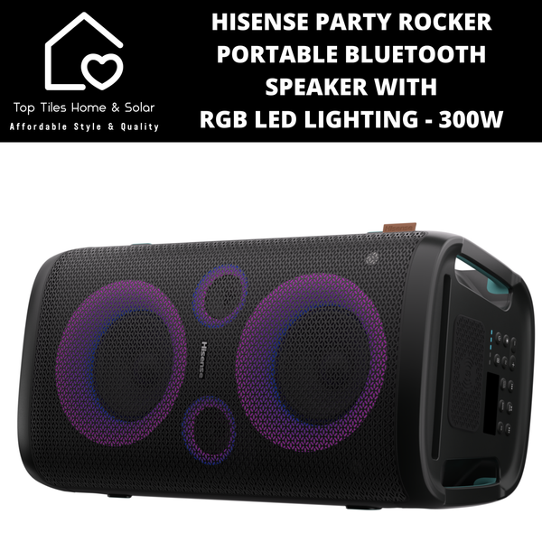 Hisense Party Rocker Portable Bluetooth Speaker With RGB LED Lighting - 300W