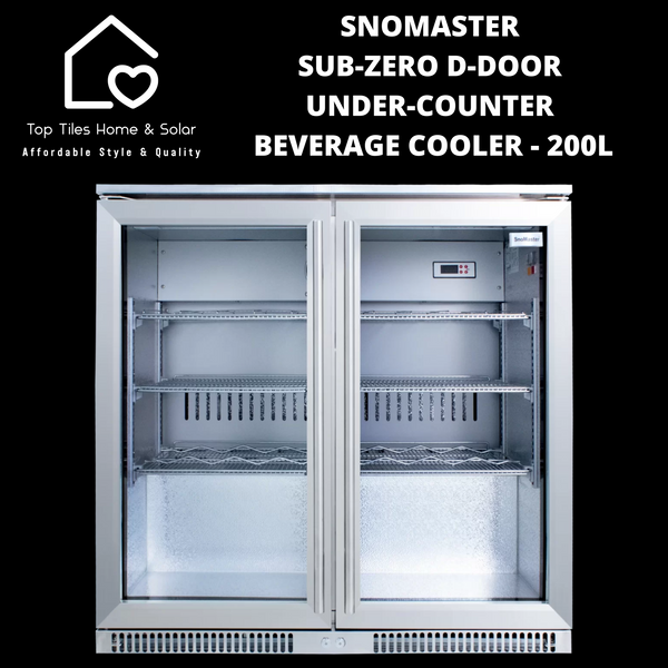 SnoMaster Sub-Zero SS D-Door Under-Counter Beverage Cooler - 200L