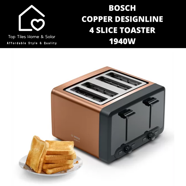 Bosch Copper DesignLine 4 Slice Toaster - 1940W